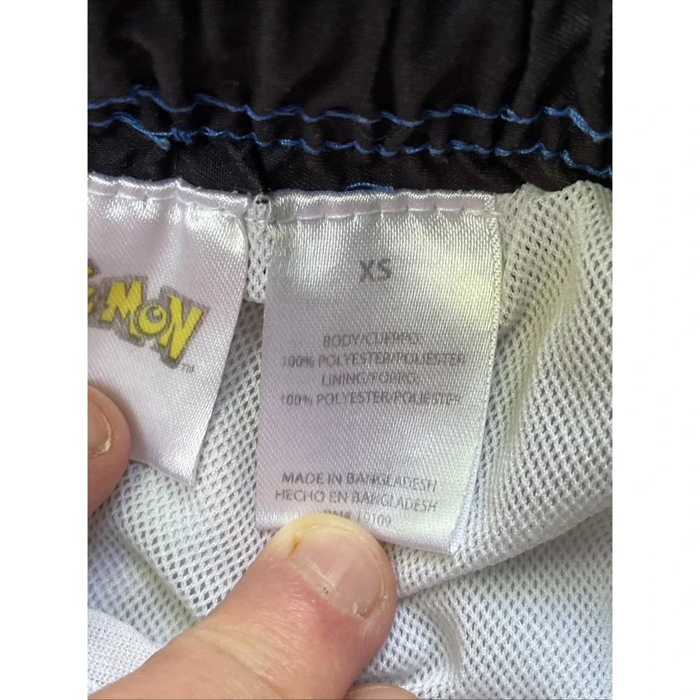 Vintage Pokemon Swim Trunks Youth XS Pikachu Multicolor Elastic Waist Swim Short
